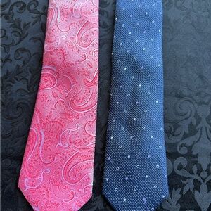 Lot of 2 Calibre Mens Silk Ties Ref# 12236